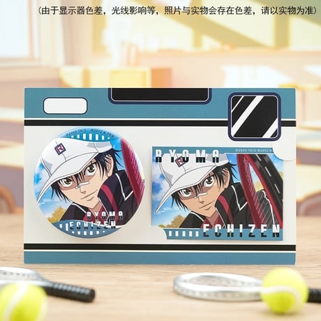 【新テニスの王子様 × 谷子熊 KUMAGUZI】テニプリ 中国限定発売 「顔」シリーズ トレーディング缶バッジ + チェキ風カード セット（全4種）