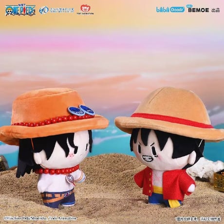 【ONE PIECE × BEMOE】Bilibili ワンピース 中国発売 「Cuter」シリーズ 15cm ぬいぐるみ（全3種）
