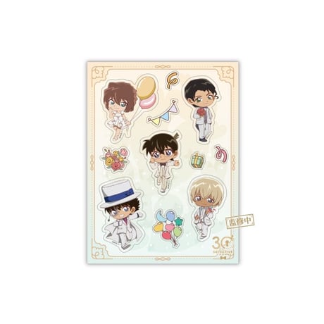 第二弾 Offline注文特典対象商品【名探偵コナン × AIMON】連載 30周年記念 中国限定発売 ちびキャラ SD PVCシール ステッカー（全2種）