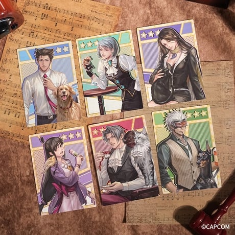 【逆転裁判 × 谷子熊 KUMAGUZI】中国限定発売 「動物シリーズ」コレクションカード 6枚セット（全1種）