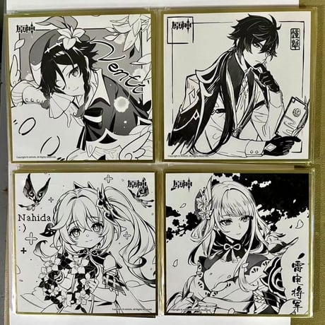 【原神】中国2023年原神☆FES 会場入場特典/注文特典  三周年記念色紙 第三弾 （全4種）※入金後60日以内発送