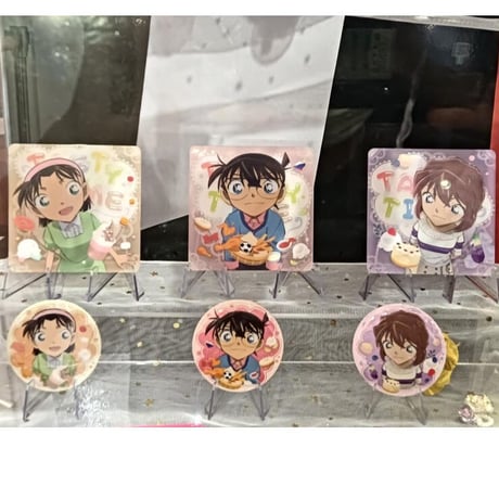 ※再入荷【名探偵コナン 】中国限定 コラボカフェ 「美味時光」アクリルコースター （3種セット）※入金後60日以内発送