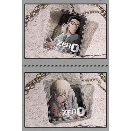 【名探偵コナン】中国 「ZEROゼロ」アクリルバッジ  2点セット※入金後45日以内発送