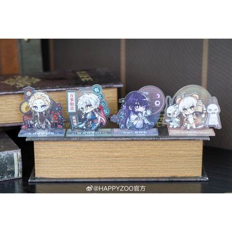 事後通販【パニシング：グレイレイヴン × HAPPY ZOO】パニグレ 2024年中国限定 コラボカフェ「愉園茶館」SD ちびキャラ アクリルスタンド アクスタ（全4種）