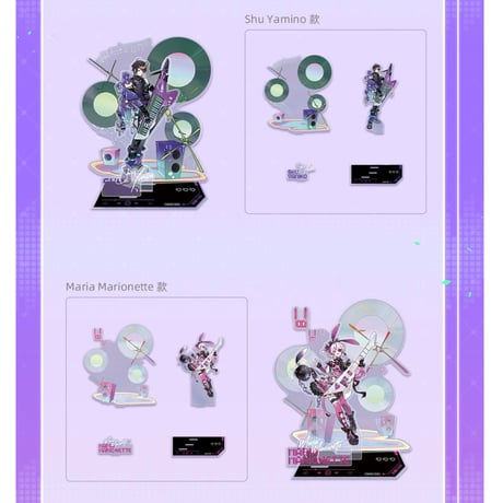 【にじさんじ × 次元波板糖】NIJISANJI EN 2024年中国限定 コラボカフェ 等身 背景付き アクリルスタンド アクスタ（全5種）