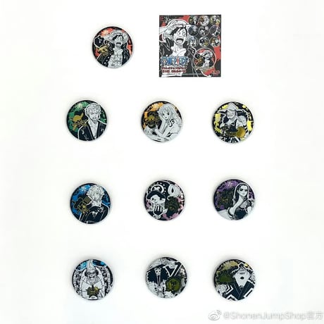 【ONE PIECE】ワンピース SHONEN JUMP SHOP 上海 ジャンプショップ中国限定 デコレクション缶バッジ 第3弾 麦わらの一味（全10種）