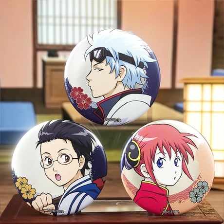 在庫販売【銀魂 × 谷子熊 KUMAGUZI】Gintama 中国限定発売 場面写 缶バッジ（全3種）