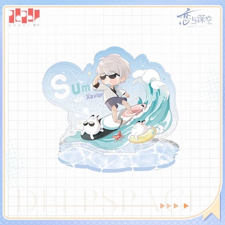 【恋と深空】Love and Deepspace 中国通販 「閑趣時光」 SD ちびキャラ さざ波風 アクリルスタンド アクスタ（全3種） ※予約販売