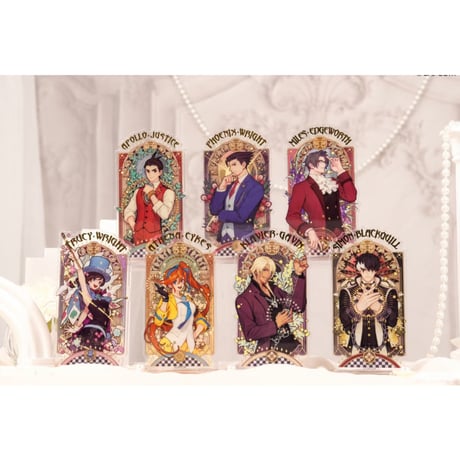 01/23〆【逆転裁判 × 谷子熊】中国限定発売 POP-UP SHOP 「花卉」シリーズ アクリルスタンド（全7種）