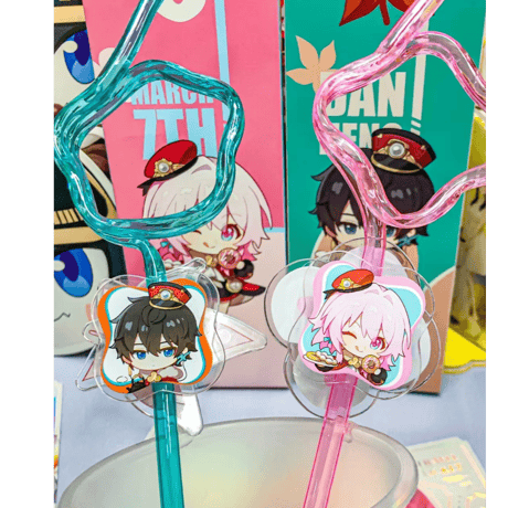 9/27発売【崩壊：スターレイル  × KFC】ケンタッキー コラボグッズ 中国期間限定 三月なのか 丹恒 ストロー（全2種）