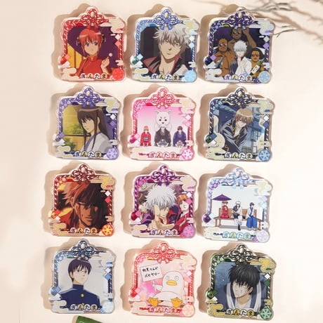 在庫販売【銀魂 × 谷子熊 KUMAGUZI】Gintama 中国限定発売 場面写 アクリルブロック 第一弾（全12種）