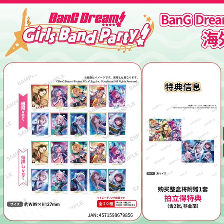 【BanG Dream!】バンドリ! ガルパ 中国Animate限定 トレーディング ポラロイド ブロマイド 生写 sideD（RAISE A SUILEN/MyGO!!!!!）※予約販売