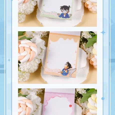 【名探偵コナン × AIMON 艾漫】中国限定発売 「原画」シリーズ メモパッド メモ帳 80P（全1種）※予約販売