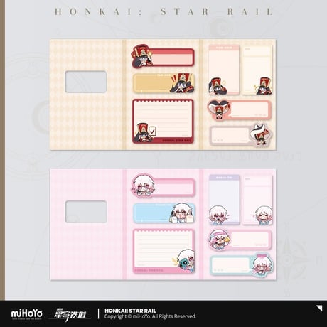 【崩壊：スターレイル】Honkai Star Rail 「パムの展覧館」シリーズ 付箋セット メモ帳（全2種）※180日以内発送予定