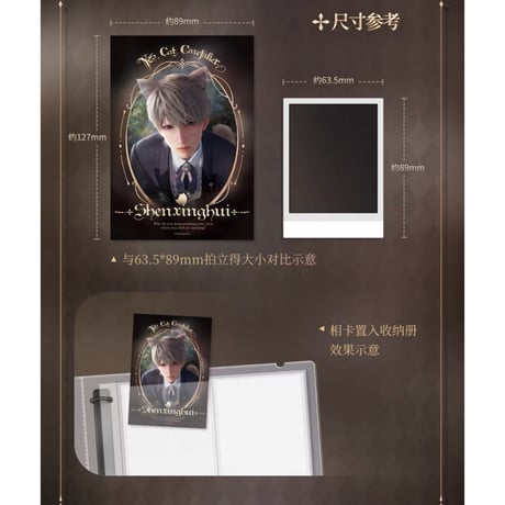 在庫販売【恋と深空】Love and Deepspace 中国公式通販「遵命饲养官」シリーズ 5寸 ブロマイド チェキ風カード（全4種）