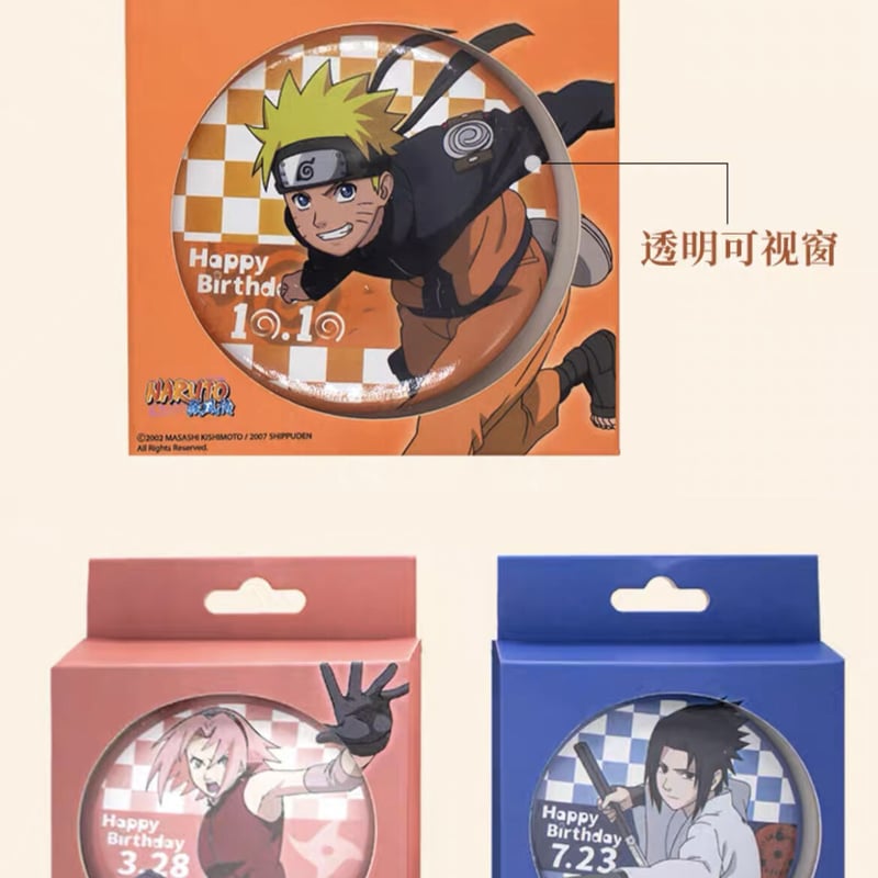 NARUTO ナルト】中国限定 誕生日 バースデー記念 缶バッジ（15種