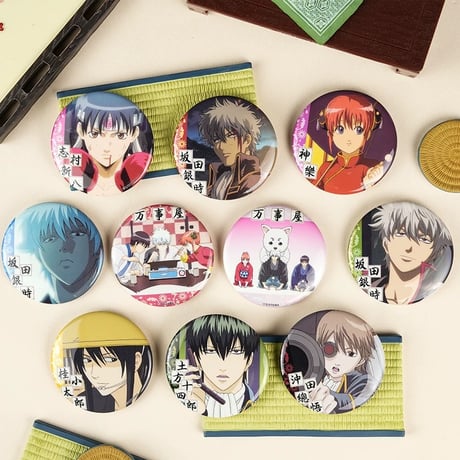 在庫販売【銀魂 × 谷子熊 KUMAGUZI】Gintama 中国限定発売 場面写 缶バッジ（全10種）