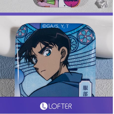 【名探偵コナン × NetEase LOFTER】コラボ 中国発売「彩窓」スクエア缶バッジ（全6種） ※予約販売