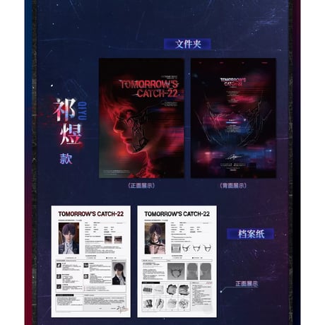 03/29〆【恋と深空】中国公式通販「明日无处可逃」ファイル+フォトカードセット（全5種）
