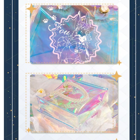 事後通販【Fate/Grand Order -終局特異点 冠位時間神殿ソロモン】FGO 中国限定コラボカフェ FOU フォウ PVCトートバッグ ※入金後60日以内発送