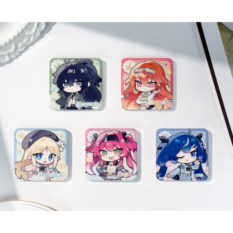 鳴潮 × KAKACODE】中国発売 「澄空漫頻」 SD スクエア缶バッジ（全5種