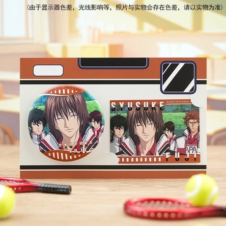 【新テニスの王子様 × 谷子熊 KUMAGUZI】テニプリ 中国限定発売 「顔」シリーズ トレーディング缶バッジ + チェキ風カード セット（全4種）
