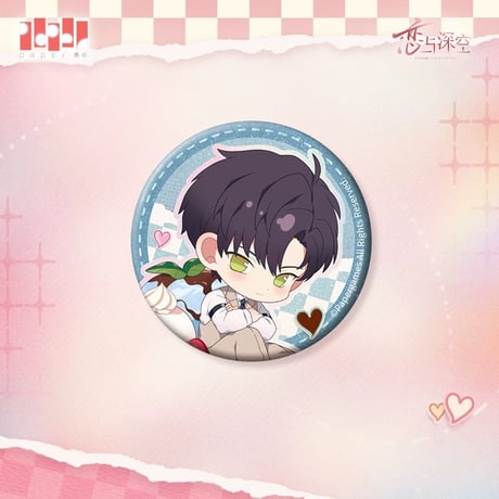 04/09〆【恋と深空】Love and Deepspace 中国公式通販「心畔絮語」65mm SD 缶バッジ（全4種） ※受注生産