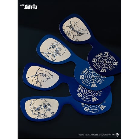 在庫販売【名探偵コナン】2025年中国限定 「永遠の一瞬」POP UP SHOP メタリックメガネ型しおり（全9種）