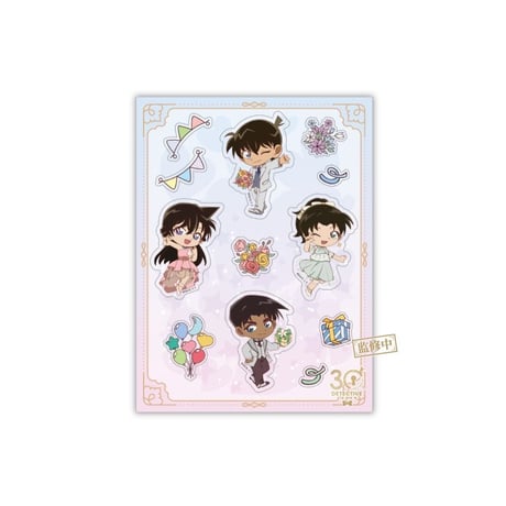 第二弾 Offline注文特典対象商品【名探偵コナン × AIMON】連載 30周年記念 中国限定発売 ちびキャラ SD PVCシール ステッカー（全2種）