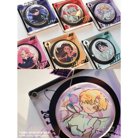 三次予約【ALIEN STAGE × 森雨漫谷仓】エイリアンステージ 中国限定発売 「年越し季」SPシリーズ 缶バッジ+アクリルフレーム セット（全6種）