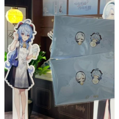 ※期間限定イベント特典【原神 × 喜茶】HEYTEA コラボグッズ 第二弾 中国期間限定 甘雨 申鶴 ポップアップポストカード グリーティングカード※入金後60日以内発送
