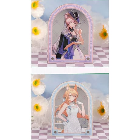 事後通販【アークナイツ × IPSTAR】中国限定 「茶会之約」 コラボカフェ ミラー風 アクリルスタンド アクスタ（全6種）
