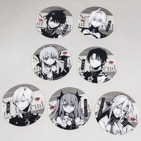 在庫販売・数量限定【終わりのセラフ】SHONEN JUMP CAFE STATION 上海 中国期間限定 原画 PVCコースター（全7種）