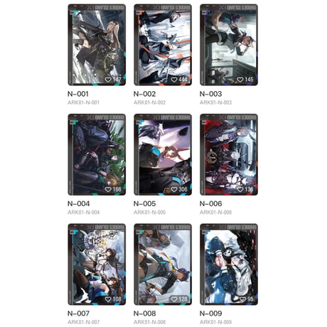 【アークナイツ × 卡游 KAYOU】明日方舟 「蛍光叙夢」POP-UP SHOP 流光絵礼コレクションカード トレーディングカード 第1弹（全204種）