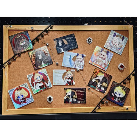デザートメニュー注文特典【NIJISANJI EN × IPSTAR】にじさんじ 2025年中国限定 コラボカフェ 「王座」シリーズ コースター（全8種）※グッズ注文特典箔押しカードの配布対象外