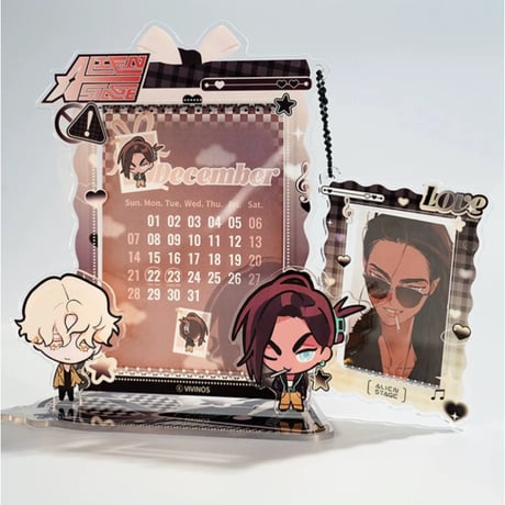 三次予約【ALIEN STAGE × 森雨漫谷仓】エイリアンステージ 中国限定発売 「年越し季」自由舞台シリーズ 2025 アクリルカレンダーセット LUKA & HYUNA（全1種）