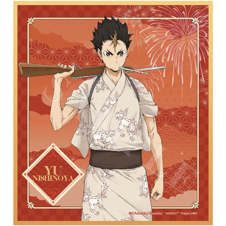 【ハイキュー!! × 星河動漫 】中国発売 「浴衣」着物 夏祭り 色紙 紙製スタンド付き（全6種）