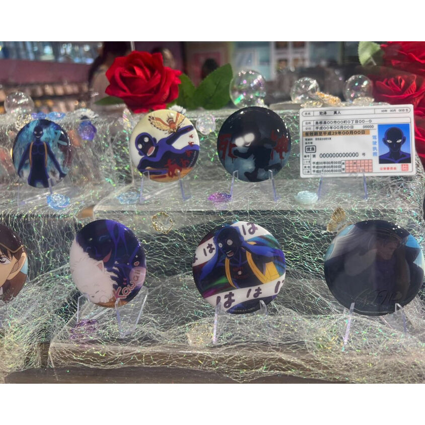 名探偵コナン 犯人の犯沢さん 缶バッジ 毛利蘭 名探偵コナン 犯人の犯