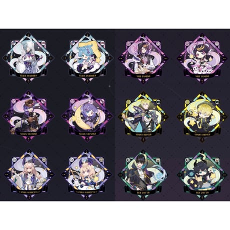 ※予約販売【NIJISANJI EN × IPSTAR】中国限定 コラボカフェ メニュー注文特典 PVCコースター（12種）※ランダム