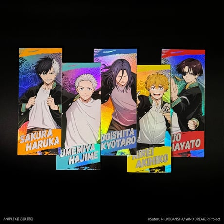 【WIND BREAKER × ANIPLEX】中国発売 トレーディング ホログラムチケット（全5種）※予約販売