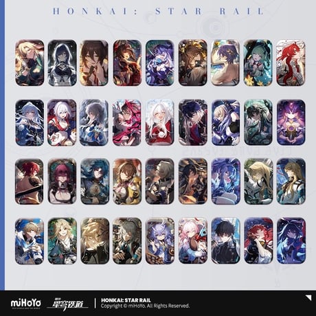 【崩壊：スターレイル】Honkai Star Rail 「光円錐」シリーズ スクエア 角型缶バッジ（全36種）※180日以内発送予定