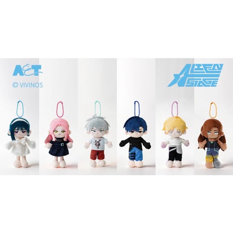 【ALIEN STAGE × AET 漫娯販】エイリアンステージ 「自由舞台」シリーズ 丸手足タイプ ぬいぐるみキーホルダー（全6種・Blind Box）