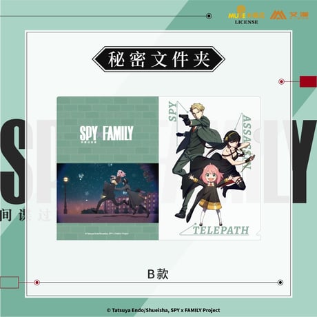 【SPY×FAMILY】中国発売 A4 クリアファイル PP（全3種）※入金後60日以内発送