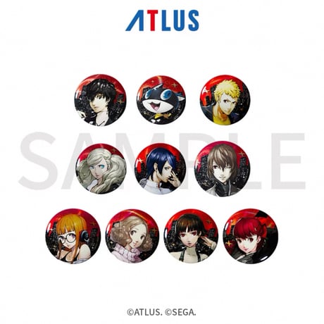 【ペルソナ5 ザ・ロイヤル：P5R 】Atlus SEGA STORE 中国限定発売 Persona 5 Royal トレーディング缶バッジ B（全10種）