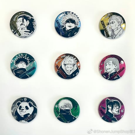 【呪術廻戦】SHONEN JUMP SHOP 上海 ジャンプショップ中国限定 デコレクション缶バッジ 第1弾（全9種）