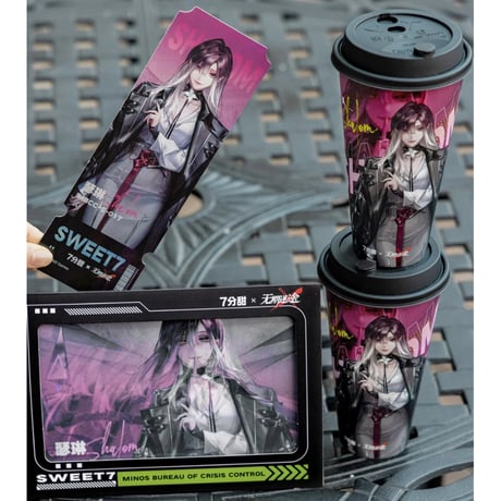 在庫販売【無期迷途 × 七分甜】7分甜 SWEET7 Path to Nowhere 中国限定コラボ ホログラムチケット レンチキュラーカード