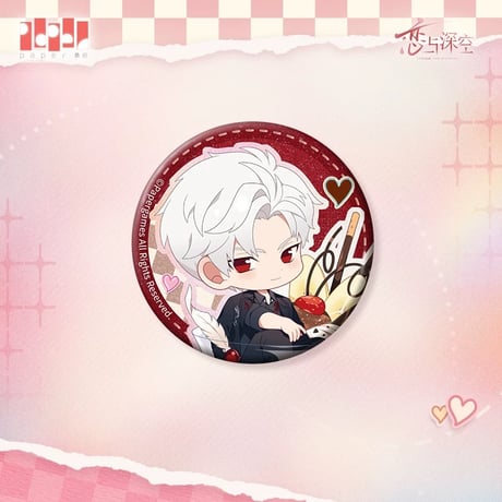 04/09〆【恋と深空】Love and Deepspace 中国公式通販「心畔絮語」65mm SD 缶バッジ（全4種） ※受注生産