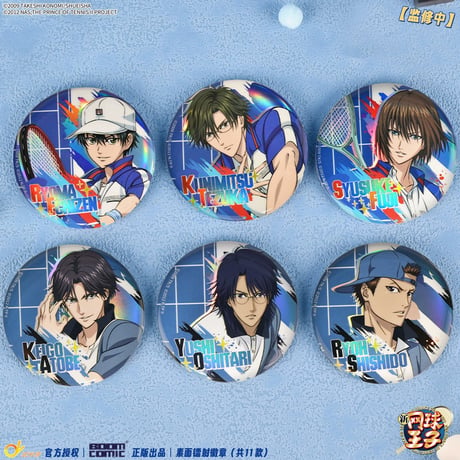 【新テニスの王子様】テニプリ 中国発売 BOOMCOMIC ホログラム仕様 缶バッジ（全11種）
