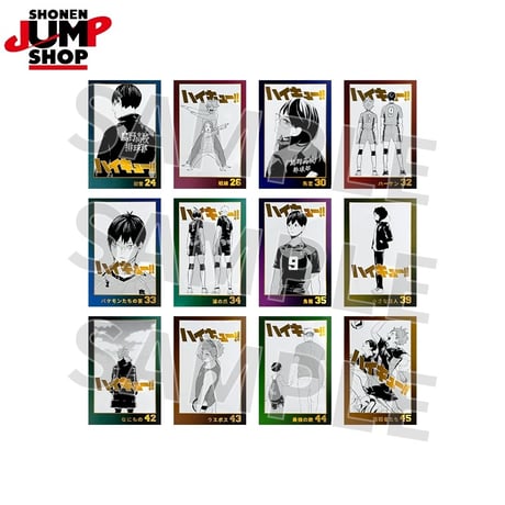 【ハイキュー!!】SHONEN JUMP SHOP 上海 ジャンプショップ中国限定 コミックス扉絵シリーズ キラピカ ポストカードコレクション 第2弾（全12種）