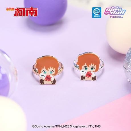 【名探偵コナン × Minidoll 迷你多】Detective Conan 中国限定発売 「wow娃偶楽園」シリーズ Q宝 トレーディング リング 指輪（全12種）